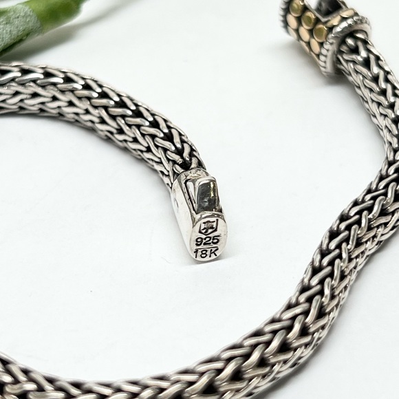 John Hardy Classic Chain 6.25mm Bracelet w/18K Gold Dot Clasp - Picture 5 of 7